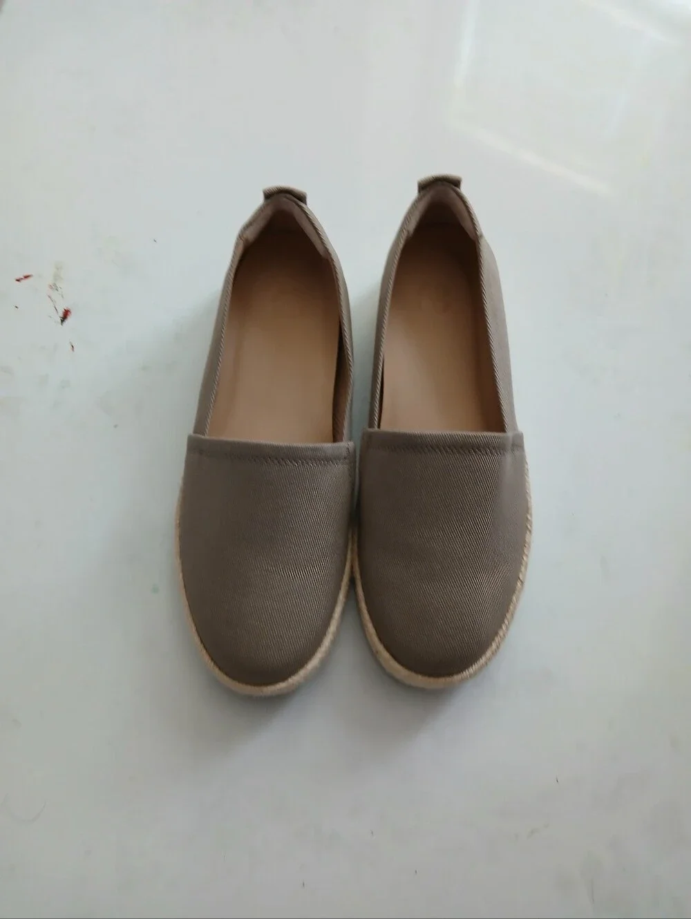 Abeo Women’s Casual Slip-On Espadrille Loafers in Taupe Size 8.5